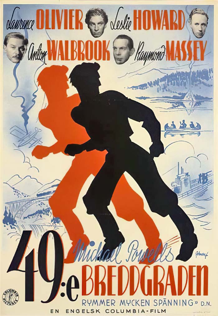 49th Parallel (1941) vintage movie poster