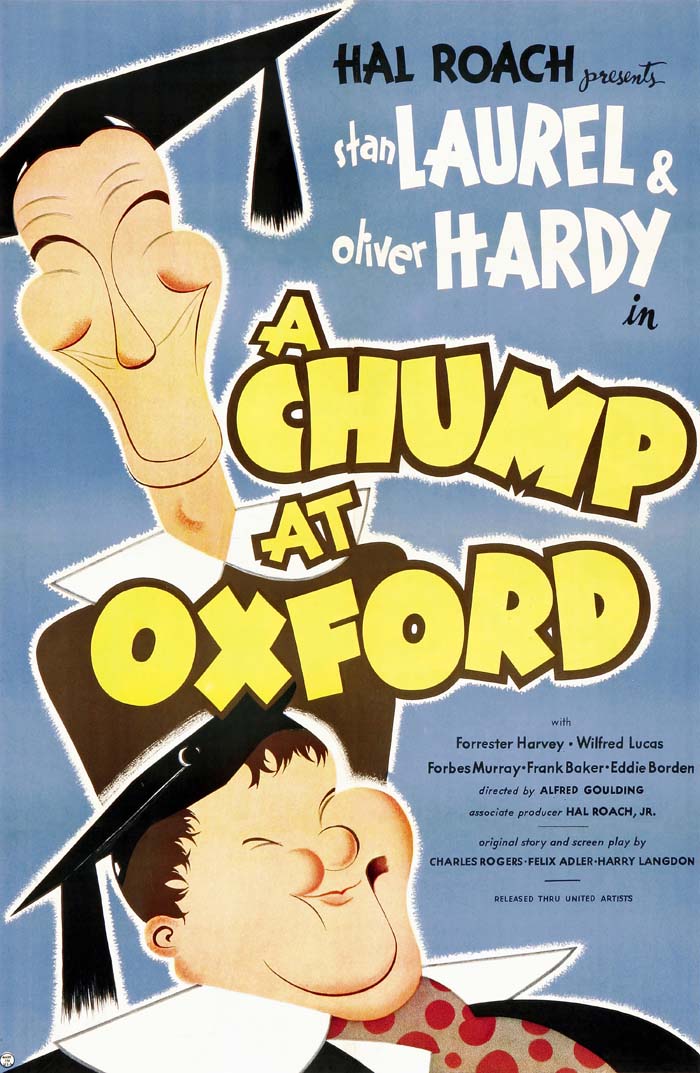A Chump at Oxford (1940) vintage movie poster