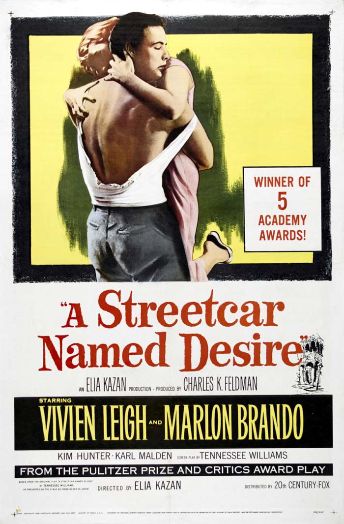 A Streetcar Named Desire (1951) vintage movie poster
