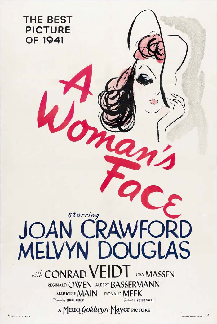 A Woman's Face (1941) vintage movie poster