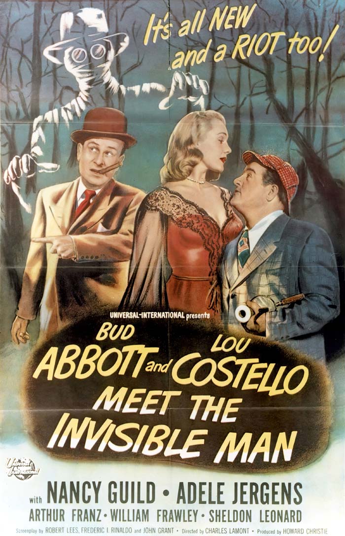 Abbott and Costello Meet the Invisible Man (1951) vintage movie poster