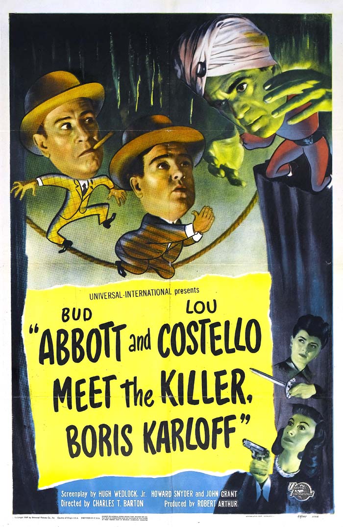 Abbott and Costello Meet the Killer, Boris Karloff (1949) vintage movie poster