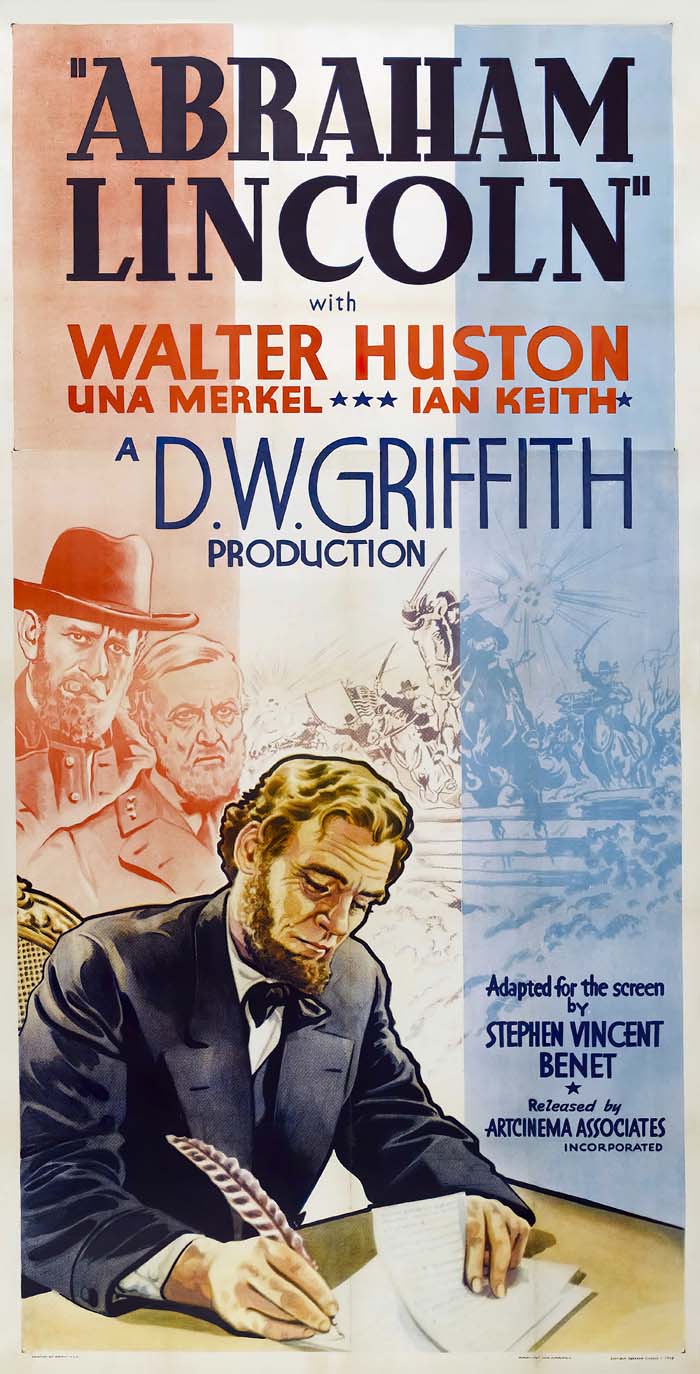 Abraham Lincoln (1930) vintage movie poster
